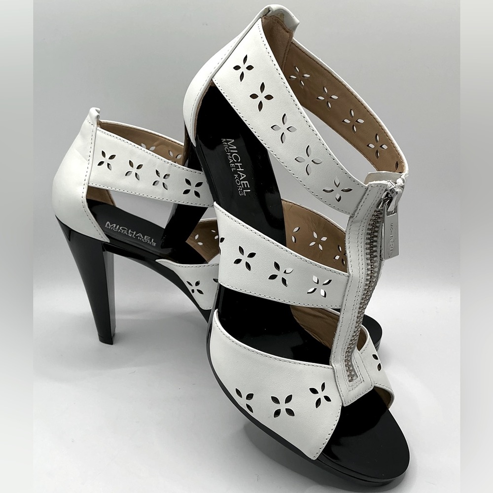 👠 NWOB 👠 Michael Michael Kors Leather heels Berkley Floral T-strap